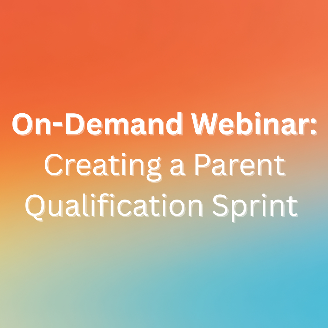 Creating a Parent Qualification Sprint